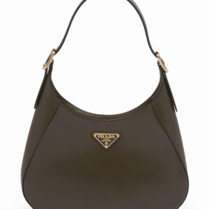 Prada Leather Shoulder Bag 1BC179 Green