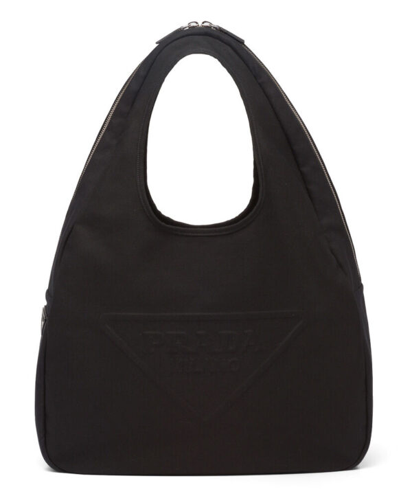 Prada Canvas Hobo Bag 2VY005 Black