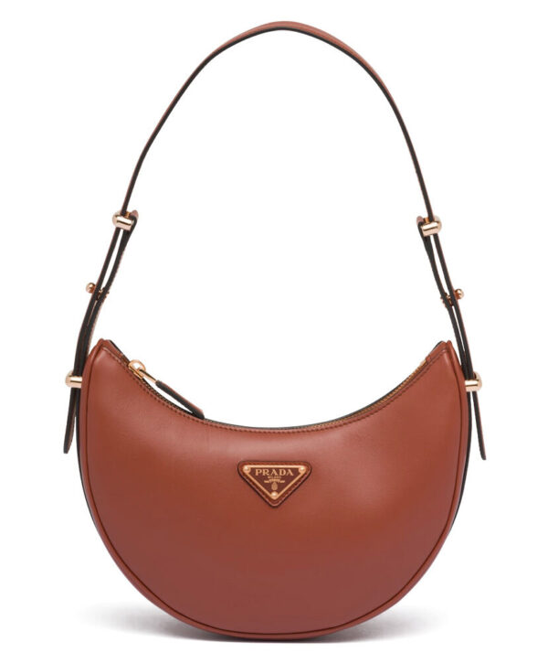 Prada Leather Shoulder Bag 1BC194 Coffee