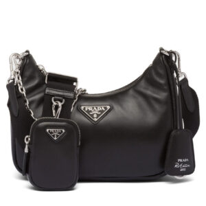 Prada Padded Nappa-leather Prada Re-Edition 2005 Shoulder Bag 1BH204 Black