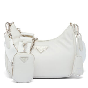 Prada Padded Nappa-leather Prada Re-Edition 2005 Shoulder Bag 1BH204 Cream