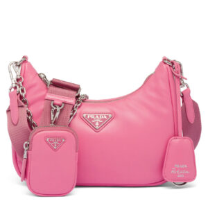 Prada Padded Nappa-leather Prada Re-Edition 2005 Shoulder Bag 1BH204 Pink