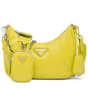 Prada Padded Nappa-leather Prada Re-Edition 2005 Shoulder Bag 1BH204 Yellow