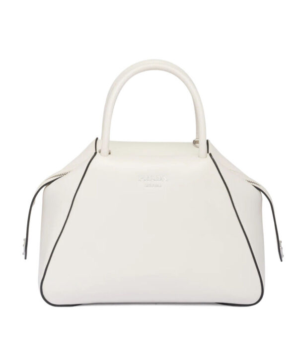 Prada Small Leather Prada Supernova Handbag 1BA366 Cream