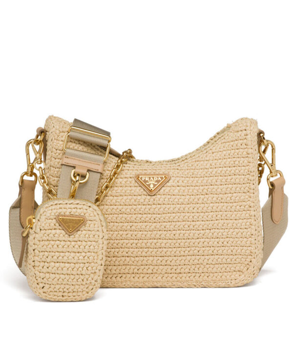 Prada Re-Edition 2005 Raffia Bag 1BH204 Apricot