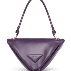 Prada Padded Nappa Leather Handbag 1BA315 Purple