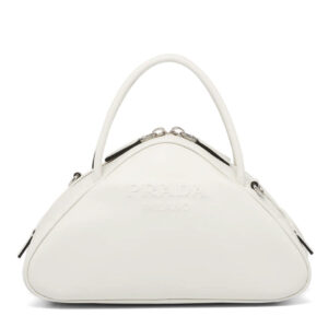 Prada Leather Prada Triangle Bag Cream