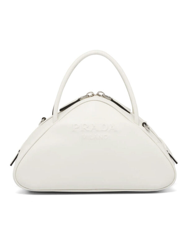 Prada Leather Prada Triangle Bag Cream