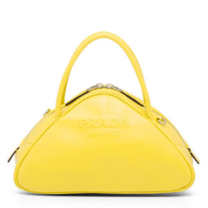 Prada Leather Prada Triangle Bag Yellow