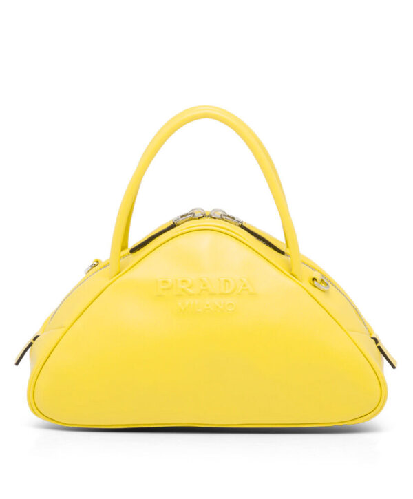 Prada Leather Prada Triangle Bag Yellow