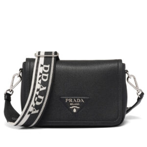 Prada Leather Shoulder Bag 1BD314 Black