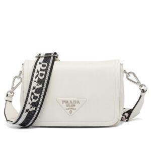 Prada Leather Shoulder Bag 1BD314 Cream