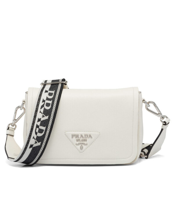 Prada Leather Shoulder Bag 1BD314 Cream