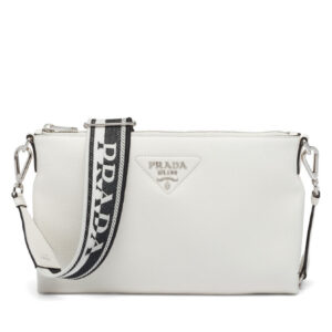 Prada Leather Shoulder Bag 1BH050 Cream