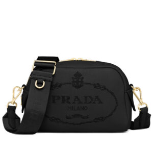 Prada Leather Shoulder Bag 1BH187 Black