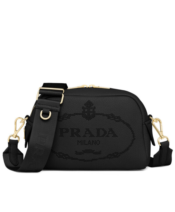 Prada Leather Shoulder Bag 1BH187 Black