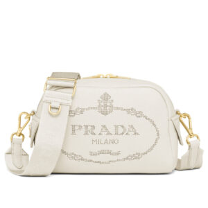 Prada Leather Shoulder Bag 1BH187 Cream