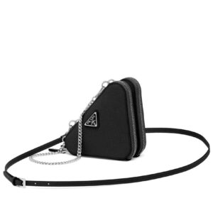 Prada Saffiano Leather Mini Pouch 1NR015 Black