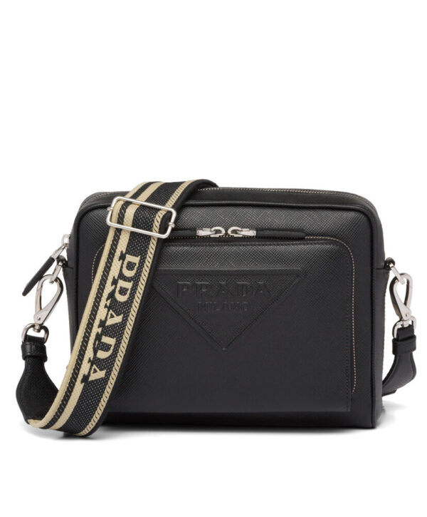 Prada Saffiano Leather Shoulder Bag 2VH152 Black