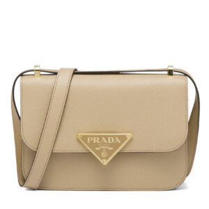 Prada Saffiano Leather Shoulder Bag Apricot