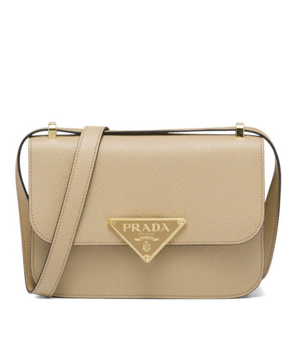 Prada Saffiano Leather Shoulder Bag Apricot