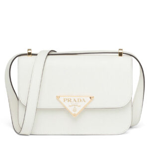 Prada Saffiano Leather Shoulder Bag Cream