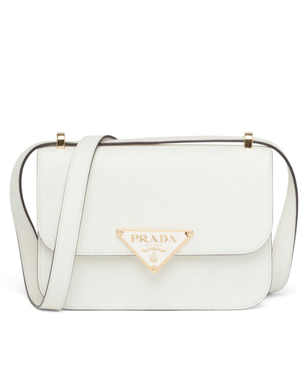 Prada Saffiano Leather Shoulder Bag Cream