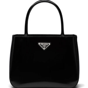 Prada Brushed Leather Handbag 1BA320 Black