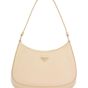 Prada Cleo Brushed Leather Shoulder Bag 1BC499 Apricot