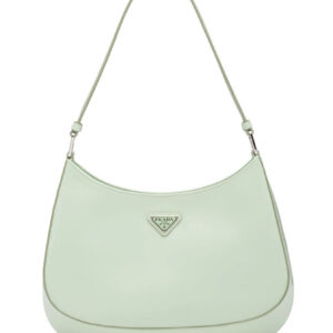 Prada Cleo Brushed Leather Shoulder Bag 1BC499 Green