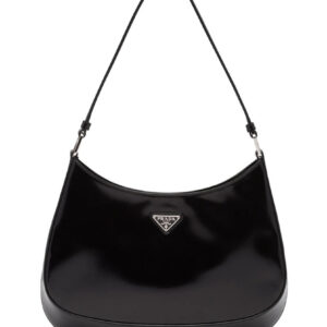 Prada Cleo Brushed Leather Shoulder Bag 1BC499 Black