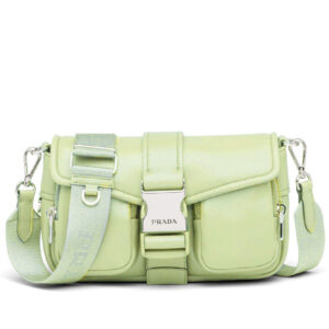 Prada Pocket Nappa Leather Bag 1BD295 Green