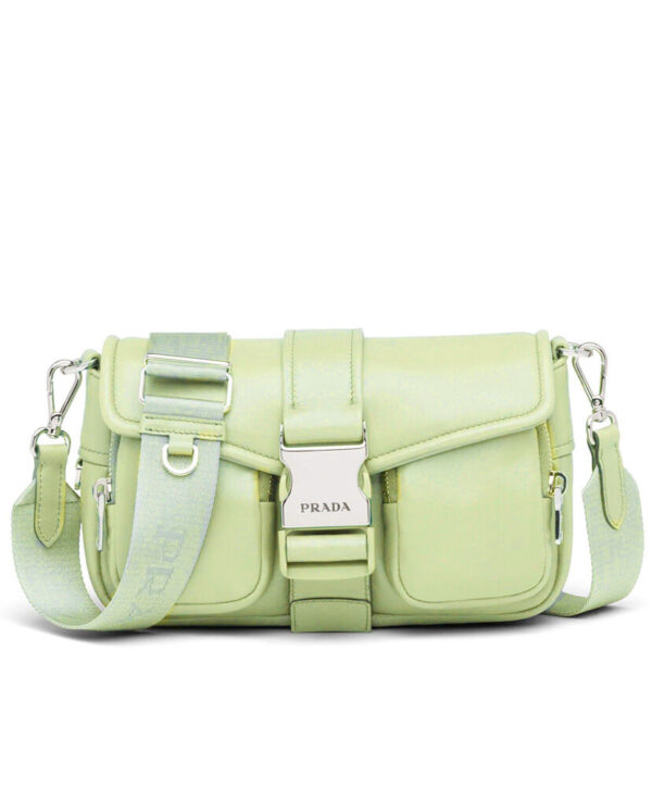 Prada Pocket Nappa Leather Bag 1BD295 Green