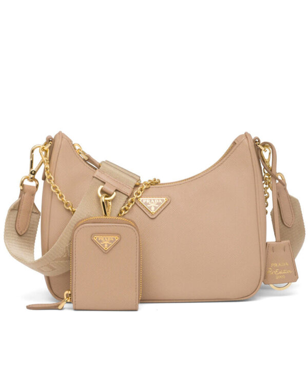 Prada Re-Edition 2005 Saffiano leather bag 1BH204 Apricot