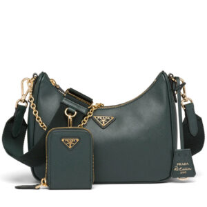 Prada Re-Edition 2005 Saffiano leather bag 1BH204 Dark Green