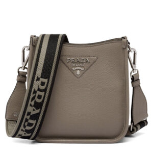 Prada Leather Mini Shoulder Bag Gray