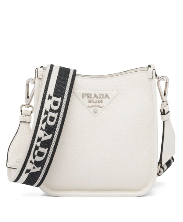 Prada Leather Mini Shoulder Bag Cream