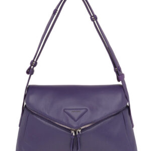 Prada Padded Nappa Leather Prada Signaux Bag 1BC165 Purple