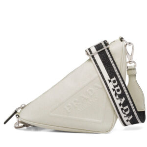 Prada Saffiano Triangle Bag Cream