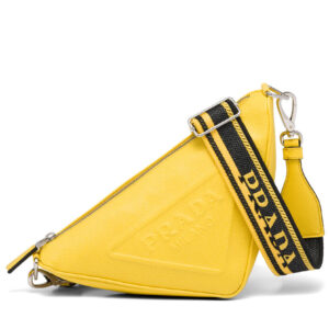 Prada Saffiano Triangle Bag Yellow