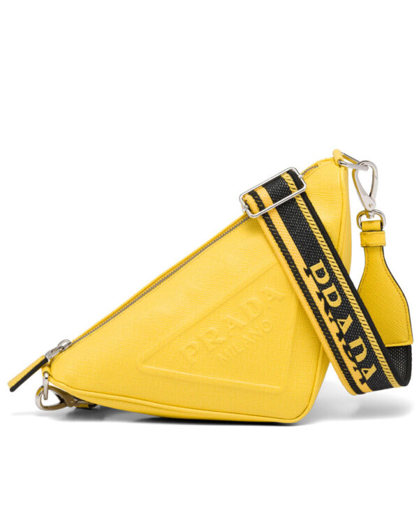 Prada Saffiano Triangle Bag Yellow