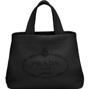 Prada Medium Leather Tote 1BG384 Black