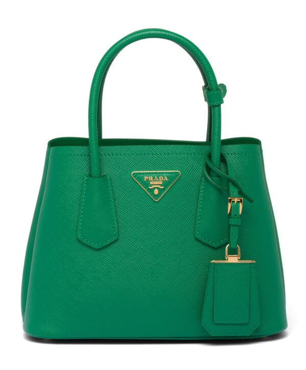 Prada Double Saffiano Leather Mini Bag Green