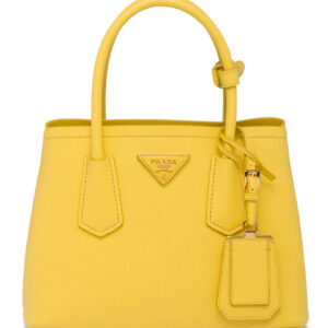 Prada Double Saffiano Leather Mini Bag Yellow