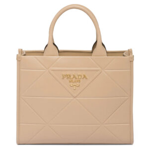 Prada Small leather Prada Symbole Bag With Topstitching 1BA379 Apricot