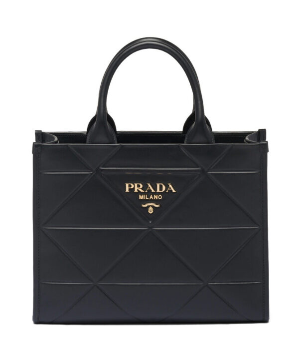 Prada Small leather Prada Symbole Bag With Topstitching 1BA379 Black