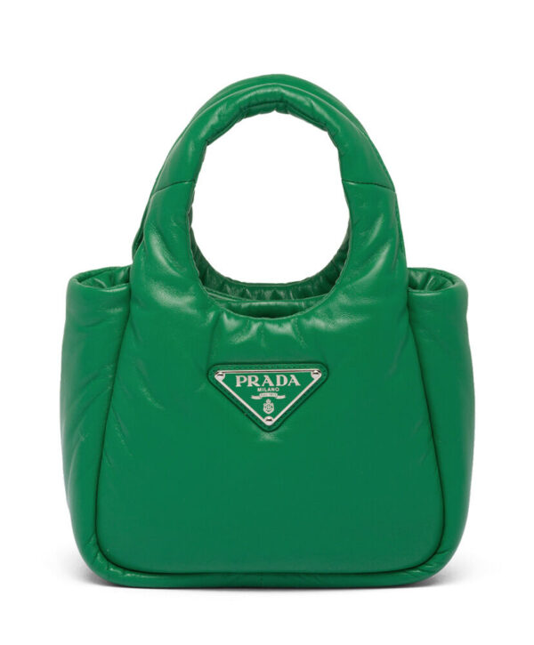 Prada Small Padded Prada Soft Nappa-leather Bag 1BA359 Green