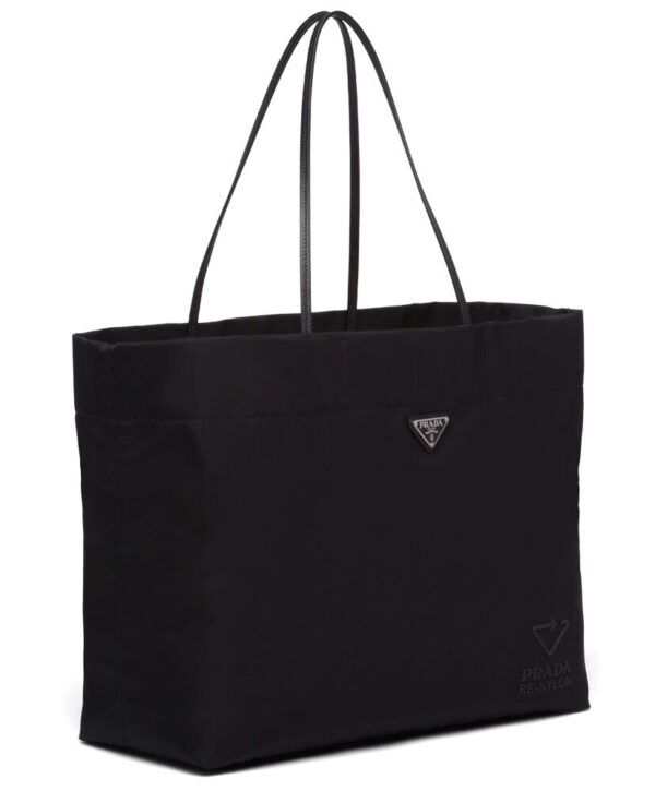 Prada Recycled Nylon Medium Tote Bag Black