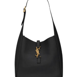 Saint Laurent Le 5 A 7 Soft Small Hobo Bag In Smooth Leather Black