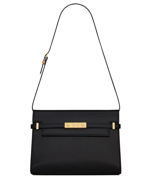 Saint Laurent Manhattan Shoulder Bag In Smooth Leather 579271 Black